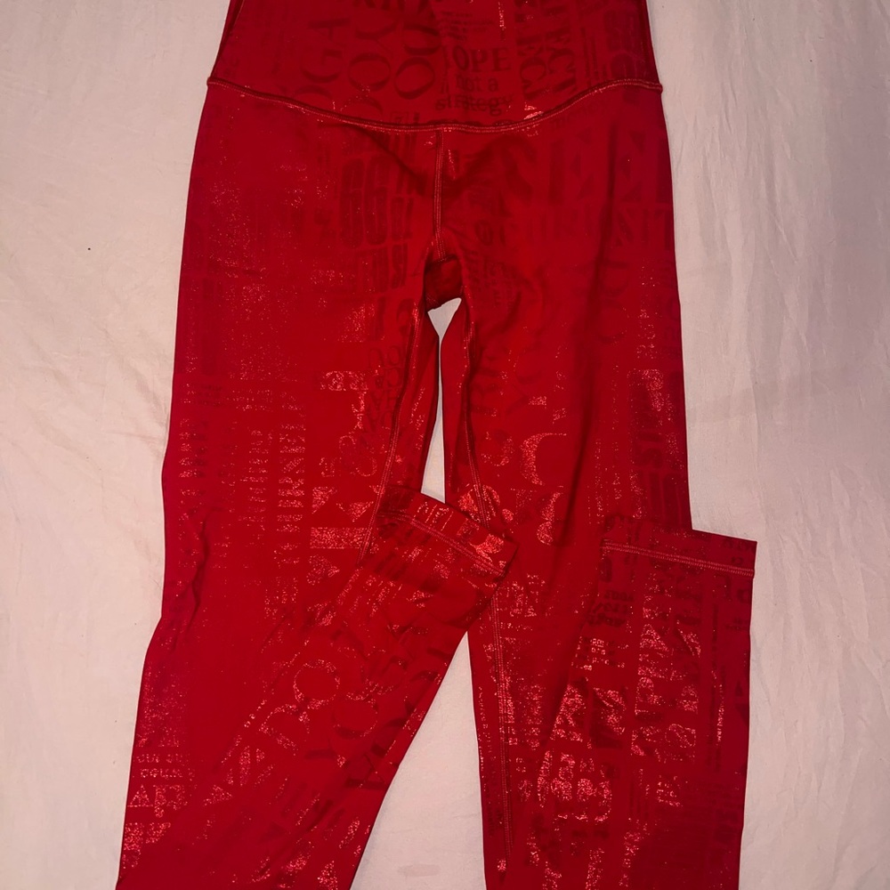 Lululemon Red Leggings *print no longer sold*
